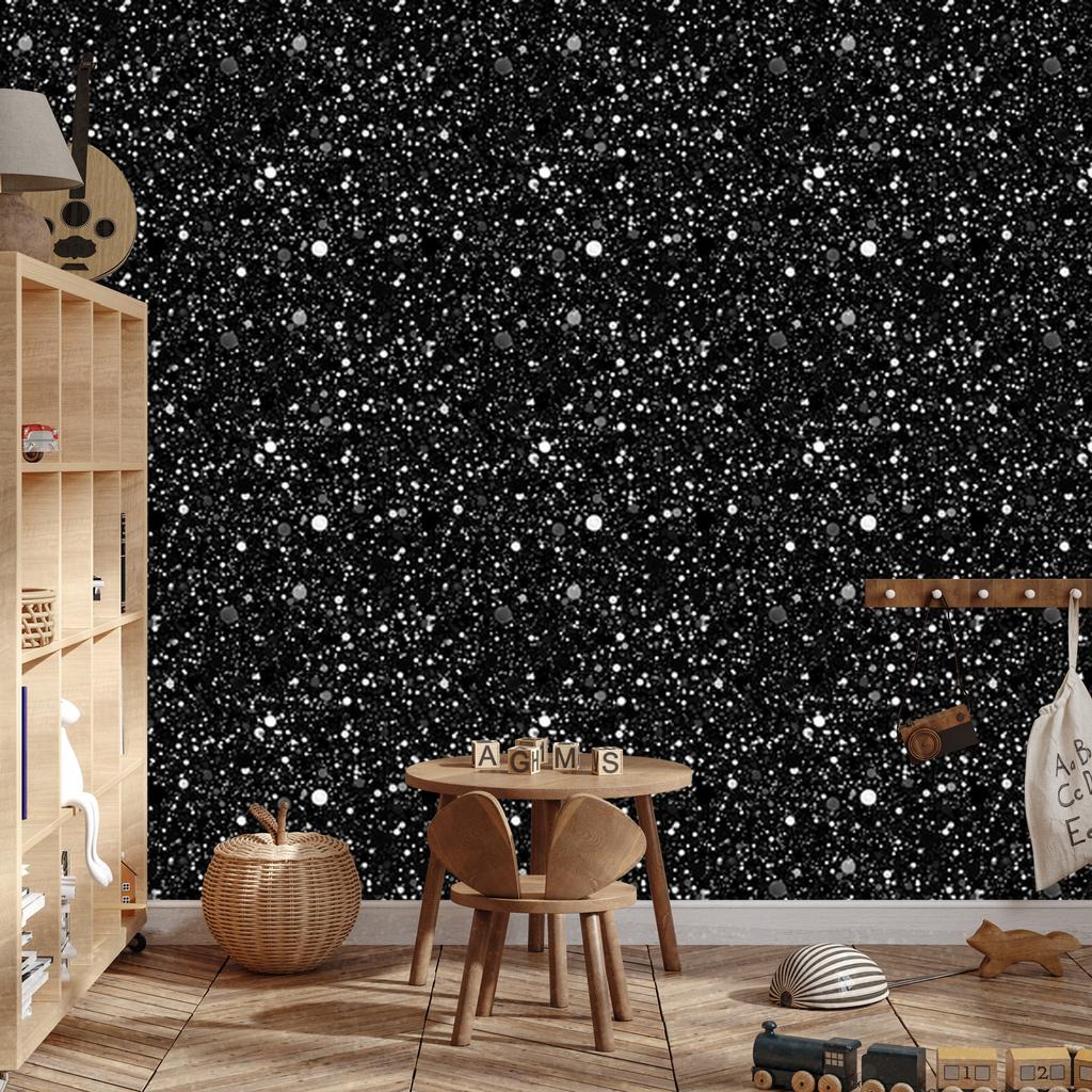 Black glitter wallpaper black, graphite, gray and light gray 50x1000