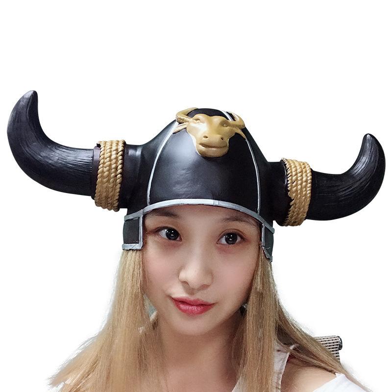 Halloween Viking helmet costume, Spartan warrior helmet, samurai helmet, latex prop for performances