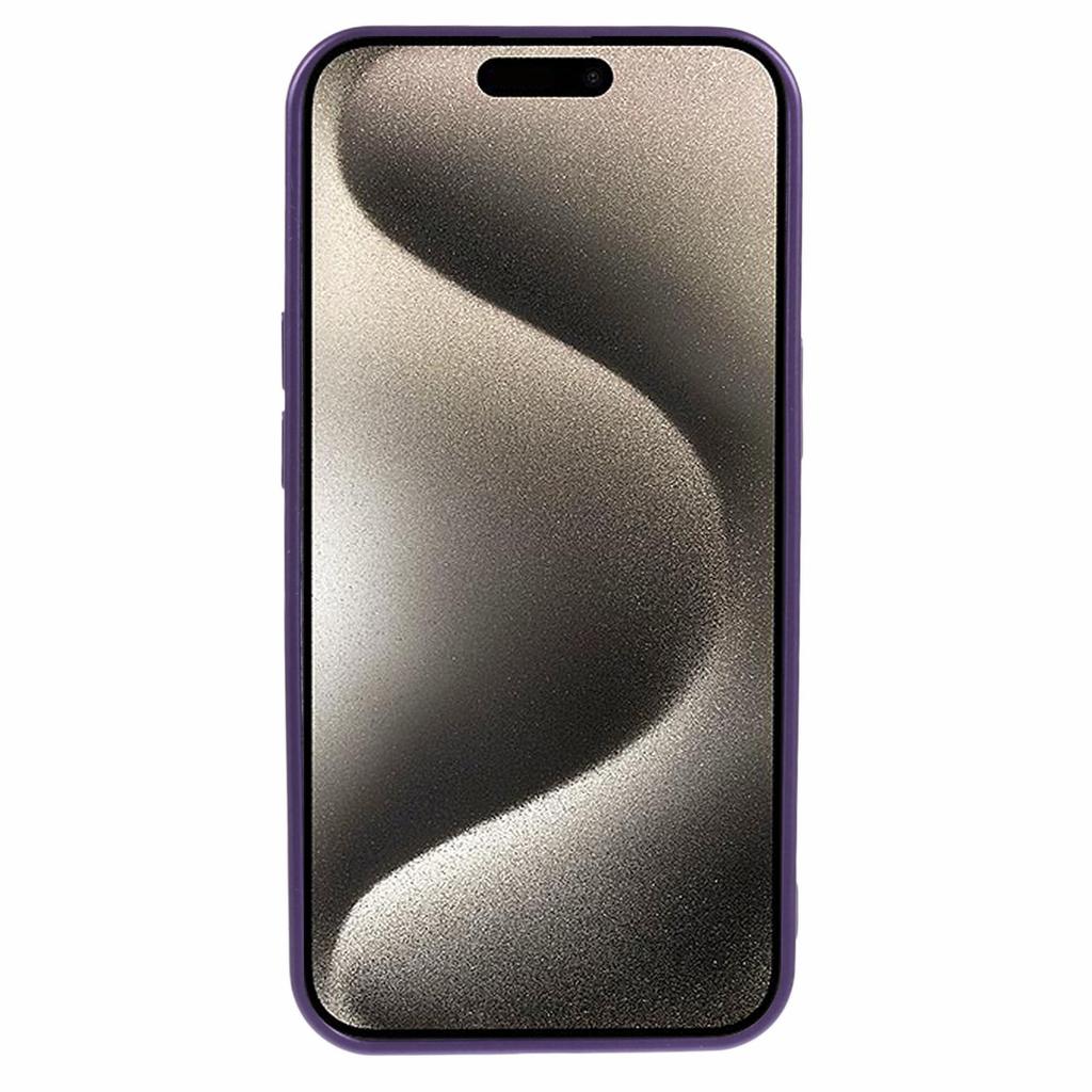 For iPhone 15 TPU Slim Case Rubberized Phone Cover with Lens Film Compatible with MagSafe