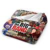 Soft Warm Blanket Airplane Travel The Big Bang Theory Throw Blanket  Flannel Bedspread For Home Decor Comfortable Sofa Bed Cover