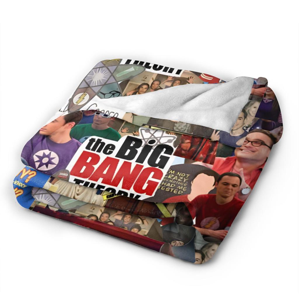 Soft Warm Blanket Airplane Travel The Big Bang Theory Throw Blanket Flannel Bedspread For Home Decor Comfortable Sofa Bed Cover