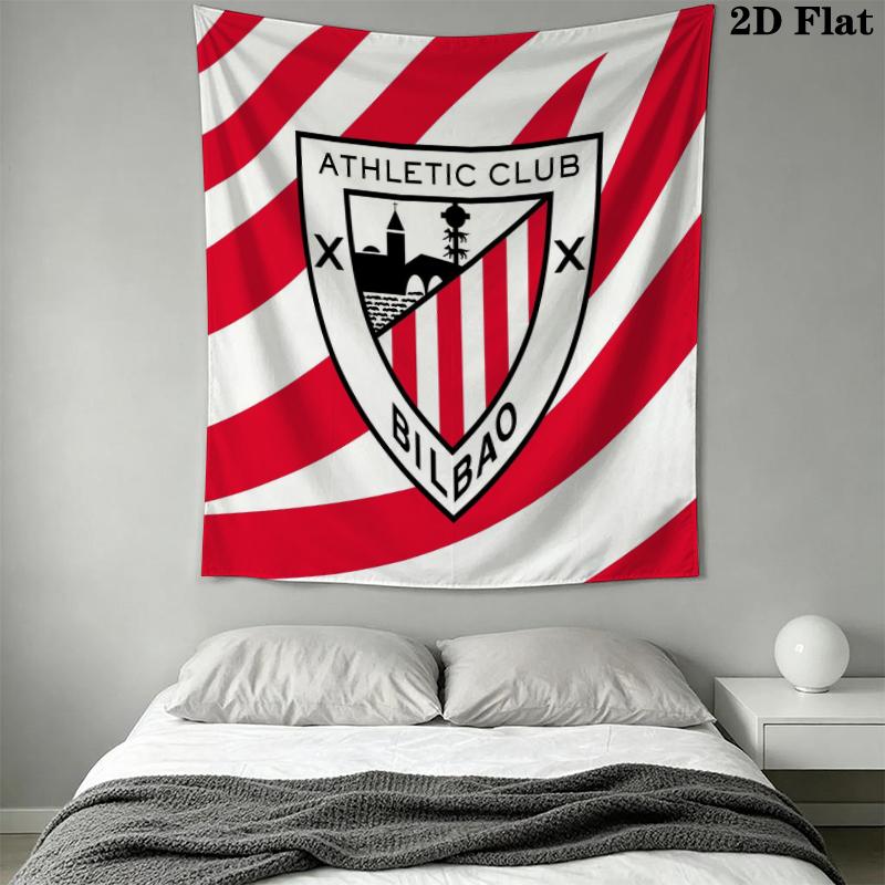 Athletic Club De Bilbao Wall Tapestry Aesthetic Wall Hanging Printed Fabric Blanket Decorative Tapestries for Bedroom Living Room Home Decor