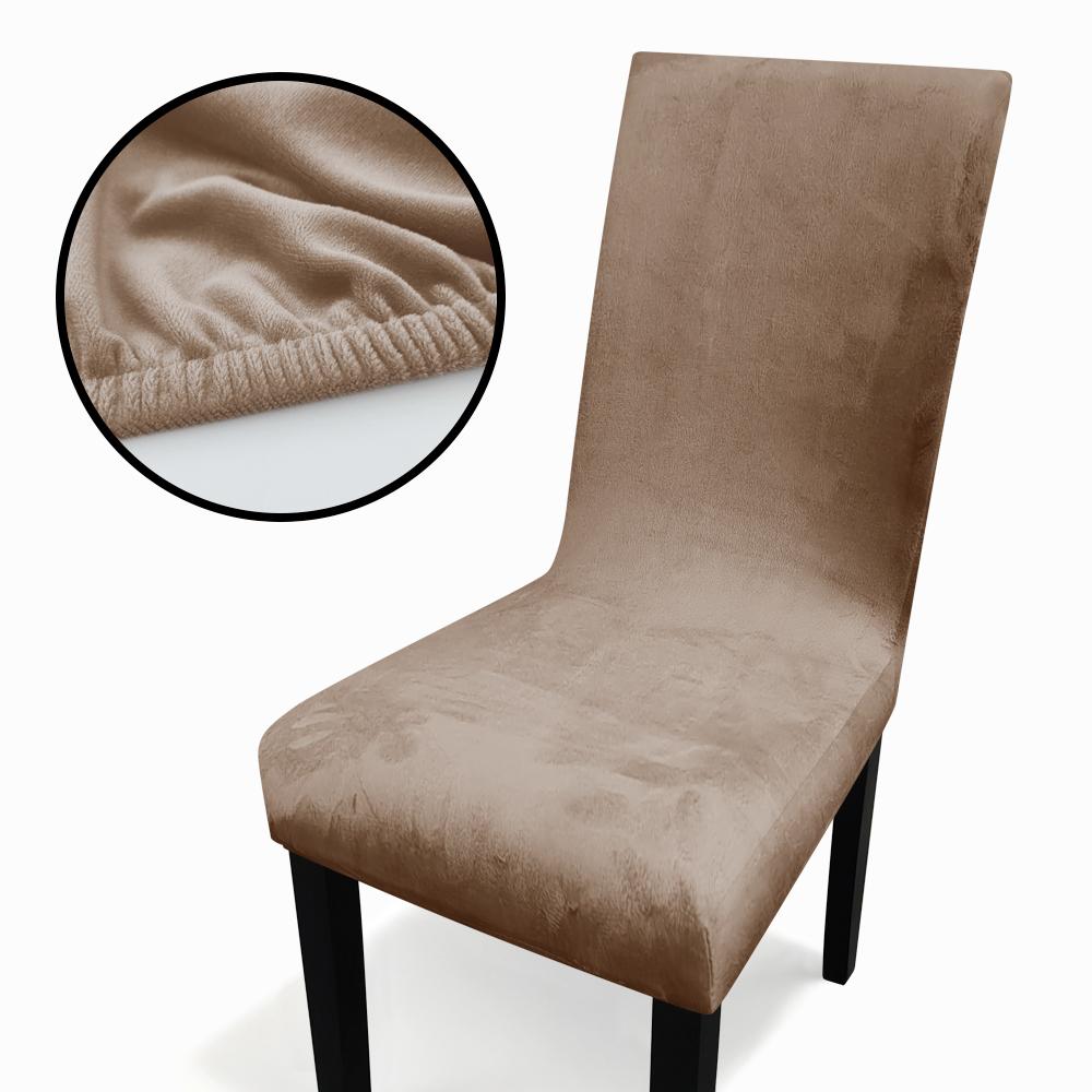 Velvet Home Dining Seat Protector Premium Velvet Chair Cover Thickened Solid Color Stretchable Full Coverage Chair Covers 2026