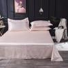 1pc Flat Bed Sheet Silky Bedsheets Solid Color Bed Linen Smooth Flat Sheets Sabanas Para Cama Home Textile Bed Sheets