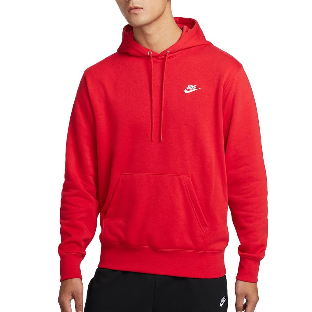 Nike Club Futura Solid Logo Embroidered Simple Fashion Comfortable Sweatshirt Men Sweatshirt University-Red White FN3867-657