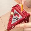 3D Multi Angle Measuring Ruler, 45/90 Degree Aluminum Alloy Woodworking Square Protractor, Drawing Line Ruler, For Woodworking