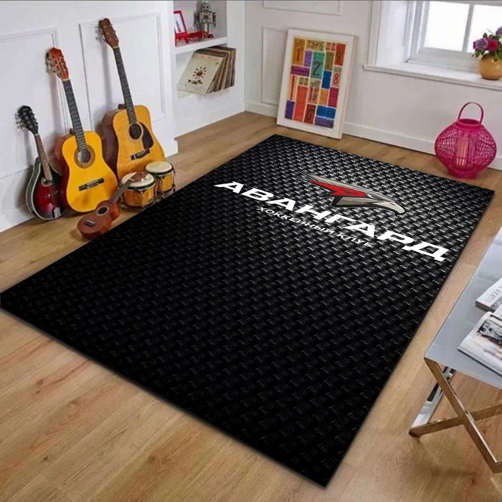 Avangard Hawk Hockey Design Patterned Carpet, Non Slip Mat Suitable for Living Room and Bedroom Sofas