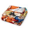 DBZ Knitted Blanket Flannel Super Saiyan Super Warm Throw Blanket for Car Sofa Couch Bedroom Quilt