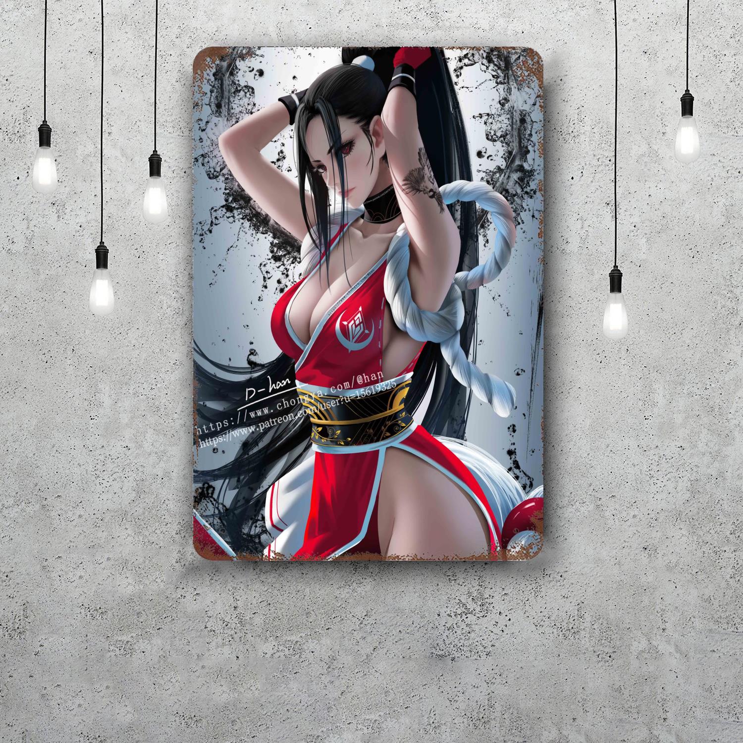 

mai shiranui Retro Vintage Tin Sign Poster Decorative Plaque Metal Plate Wall Decor 20x30cm（7.8x11.8inch）