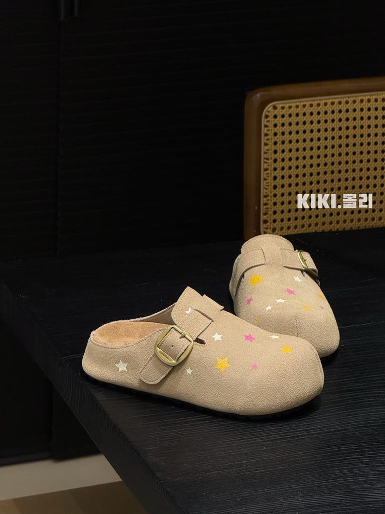 Niche flowers summer new retro design feeling thick bottom half slippers bag head height slippers women