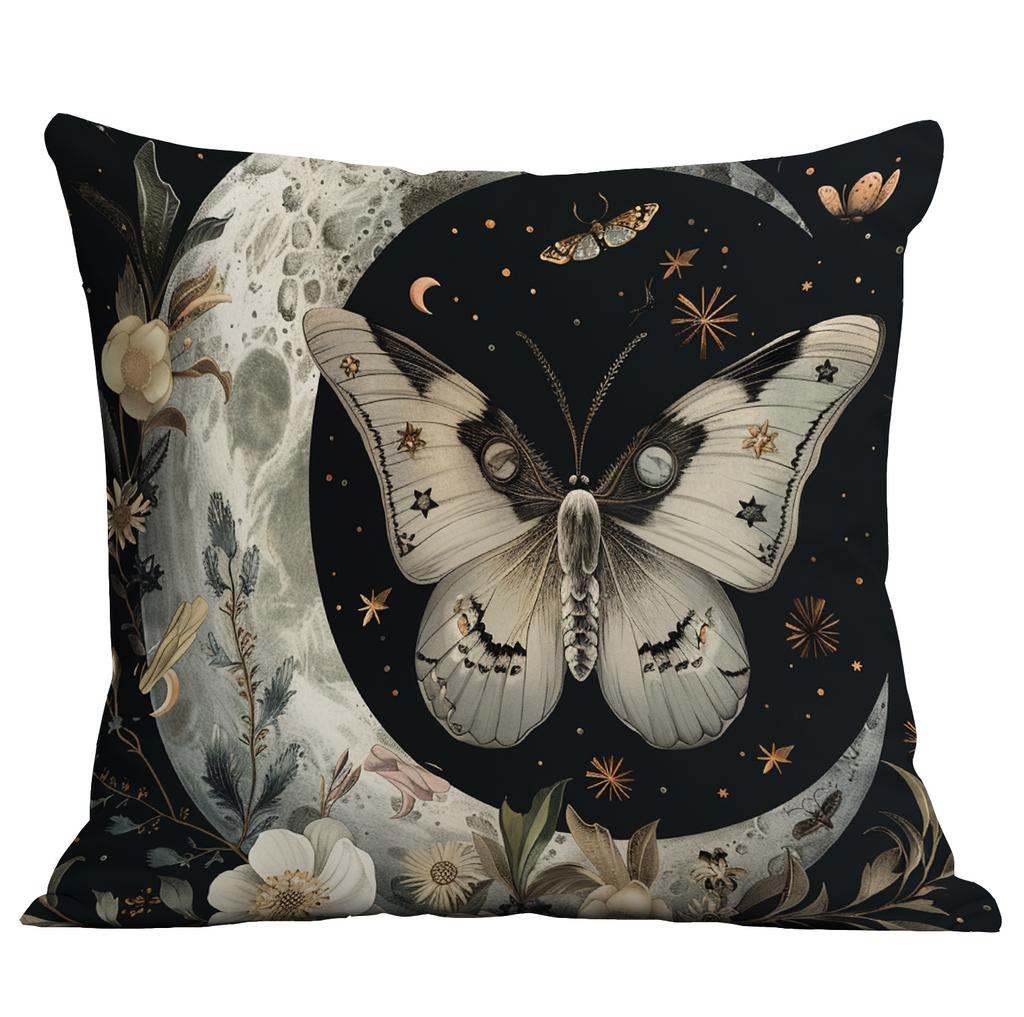 New Imitation 3d Butterfly Printed Pillowcase Retro Home Sofa Cushion Pillowcase Decoration