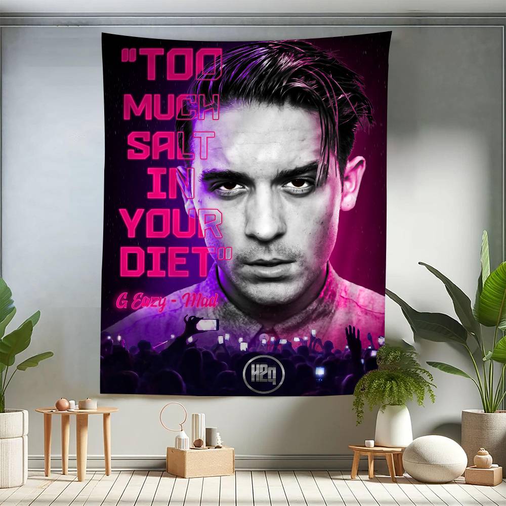 G Eazy Rap Hip Hop Star Singer Printed Large Wall Tapestry Hanging Tarot Hippie Wall Rugs Dorm Home Decor 100X70CM
