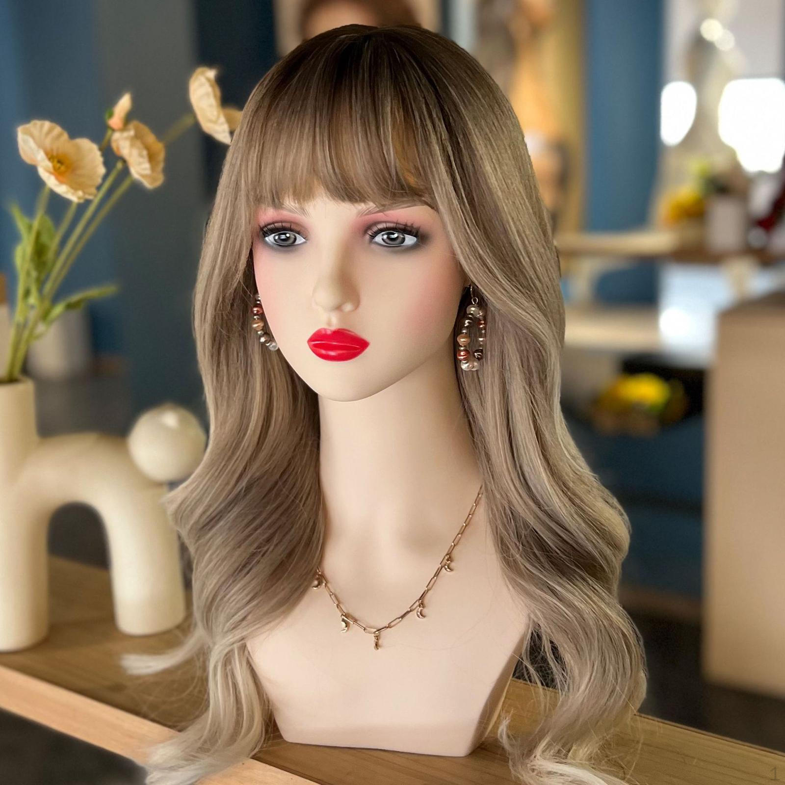 

Female Makeup Mannequin Head, Portable Stable Tabletop Display Model for Personal Salon Use Style A