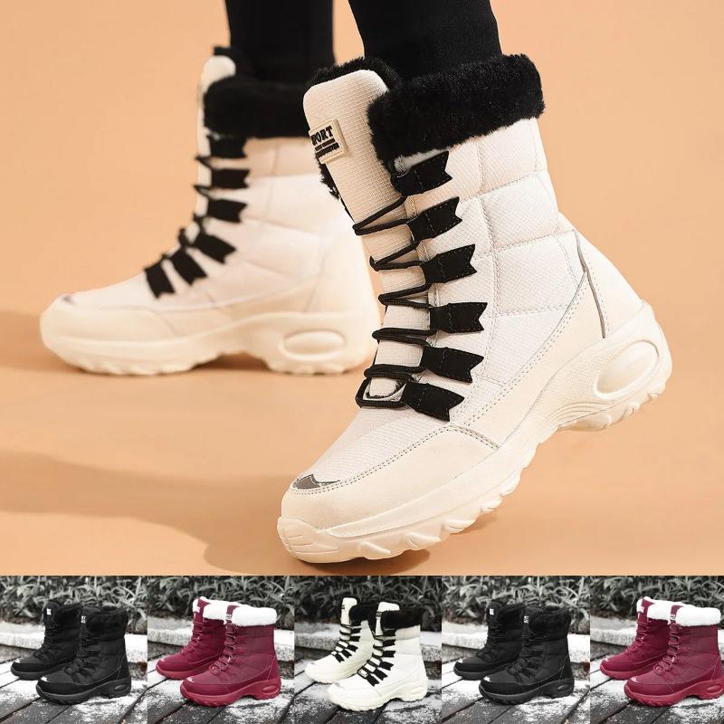 Fashion Women's Boots Winter High Quality Keep Warm Mid-Calf Waterproof Snow Boots Women Comfortable Ladies Thigh High Hiking Boots