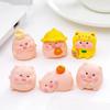 Mini Pig Resin Figurines 6 Pcs Cute Cartoon Animal Statues for Fairy Garden Home Office Desk Decoration Gift