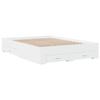 VidaXL Cadre de lit avec tiroirs blanc 120x200 cm bois d'ingénierie, lit, lit de rangement, cadre de lit double, lit double 3280391