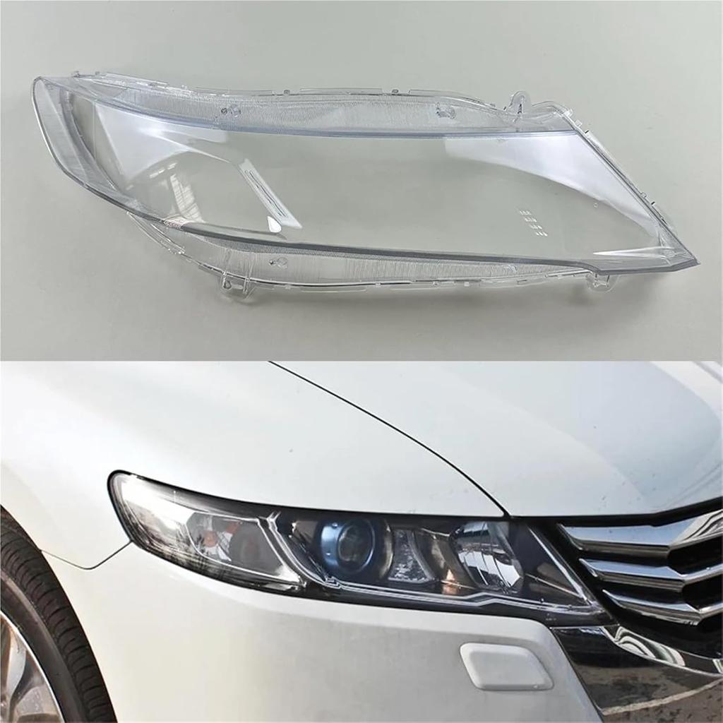 Compatible for Honda Odyssey RB3 2009-2014 Transparent Headlamp Cover Headlight Mask Lampshade Lamp Shell Plexiglass Replace Original Lens(Left)