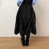 LACE RIBBON LEG WARMER - BLACK