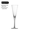 Handmade Slanted Crystal Glass Champagne Flutes, Set of 3