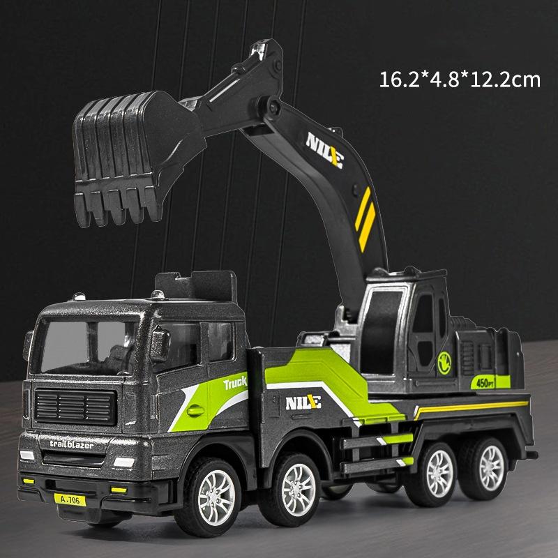 

Автобетоносмеситель для мальчиков, инерционный экскаватор, кран из сплава, самосвал, инженерный автомобиль, игрушка