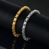Punk Bicycle Chain Link Bracelet Female 5mm Gold Silver Color Stainless Steel Flower Shape Hand Chains For Women Jewelry Gift