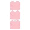 3 Pièces Sac de Rangement pour Masque Buccal Portable Anti-poussière Réutilisable Silicone Étui pour l'Extérieur(Rose )