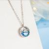 Fashionable Ocean Whale Crystal Pendant Necklace For Women New Trend Choker Clavicle Chain Jewelry Gift Party