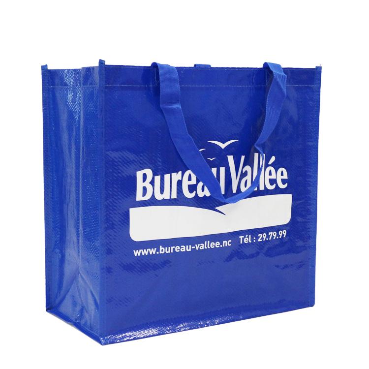 Waterproof Laminated Colorful Zipper Handbag - PP Woven Snake Skin Shopping Bag for Advertising Promotion