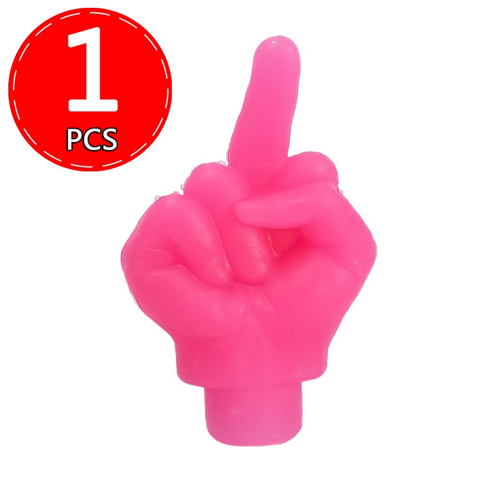 Luminous Valve Caps Middle Finger Style Tire Valve Dust Caps Dustproof Tire Cap Fluorescent Night Glowing Valve Stem Caps Decors