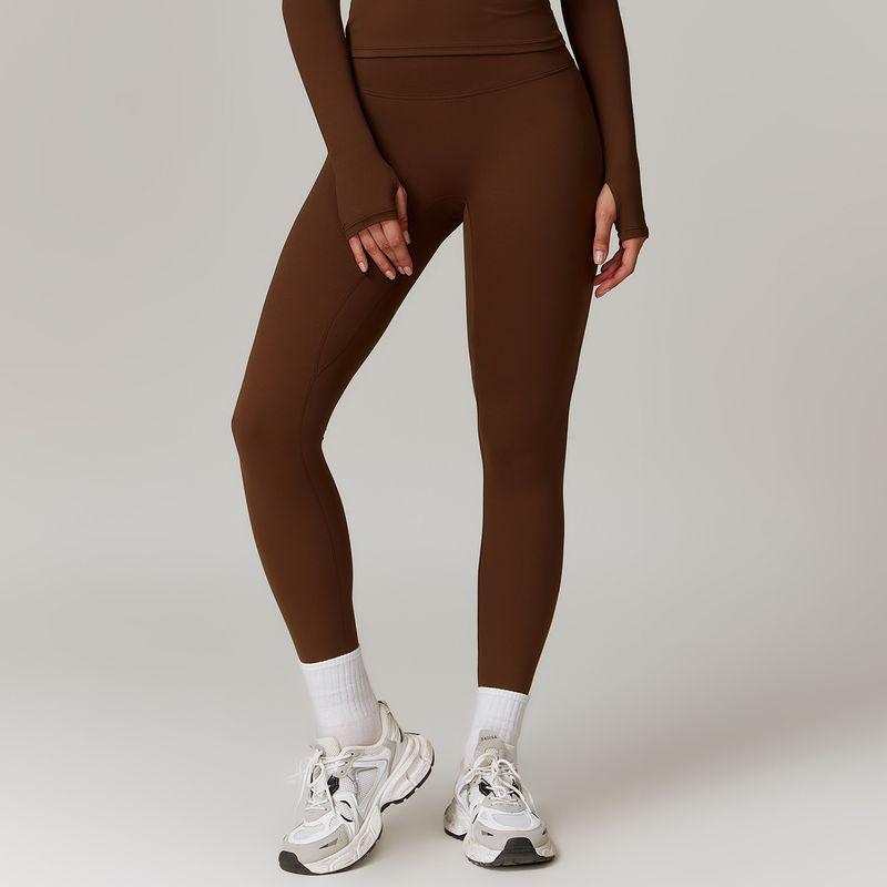 Nude Feel Yoga Pants Women's 2025 New Arrival Peach Hip Seamless Belly Contracting and Close-Fitting Outwear Running Sports Quick-Drying Fitness Pants