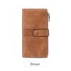 RFID anti-theft swiping ladies' long wallet retro multi-slot buckle wallet fashionable clutch
