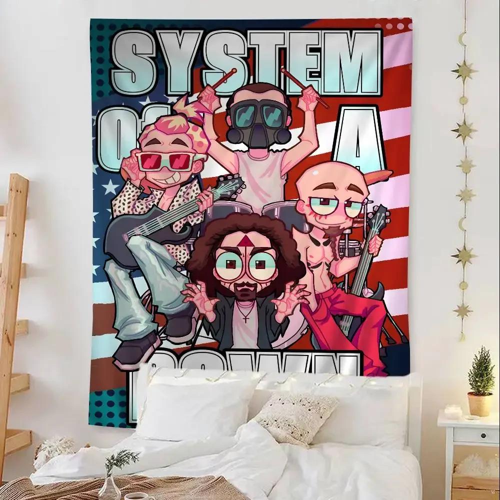 System of a Down Band Hippie Wandkleed Wandtapijten Bohemien Wandtapijten Mandala INS Huisdecoratie