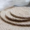 Handwoven Jute Placemat Heat-Resistant Table Mats for Kitchen Dining Round Coaster Thickened Insulation Mat for Home Kitchen Use