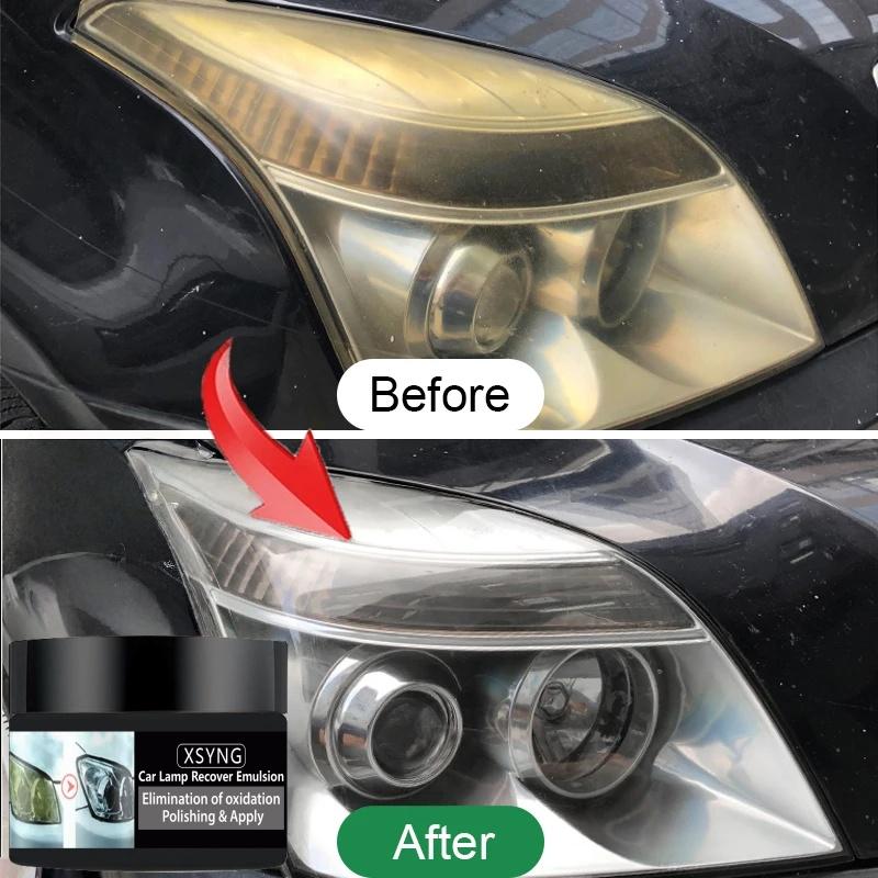 Car Headlight Restoration Polishing Kits Headlamp Scratch Remover Repair Cleaning Paste Remove Oxidation Headlight Polish Liquid