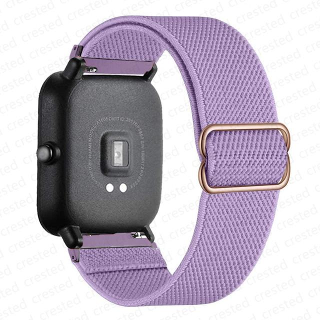 20mm/22mm Band For Amazfit GTS 4/2/2e/3/GTS2 Mini/GTR/4/3/Pro/GTR2/42mm/stratos Nylon Elastic Watch Bracelet Amazfit Bip 6 Strap