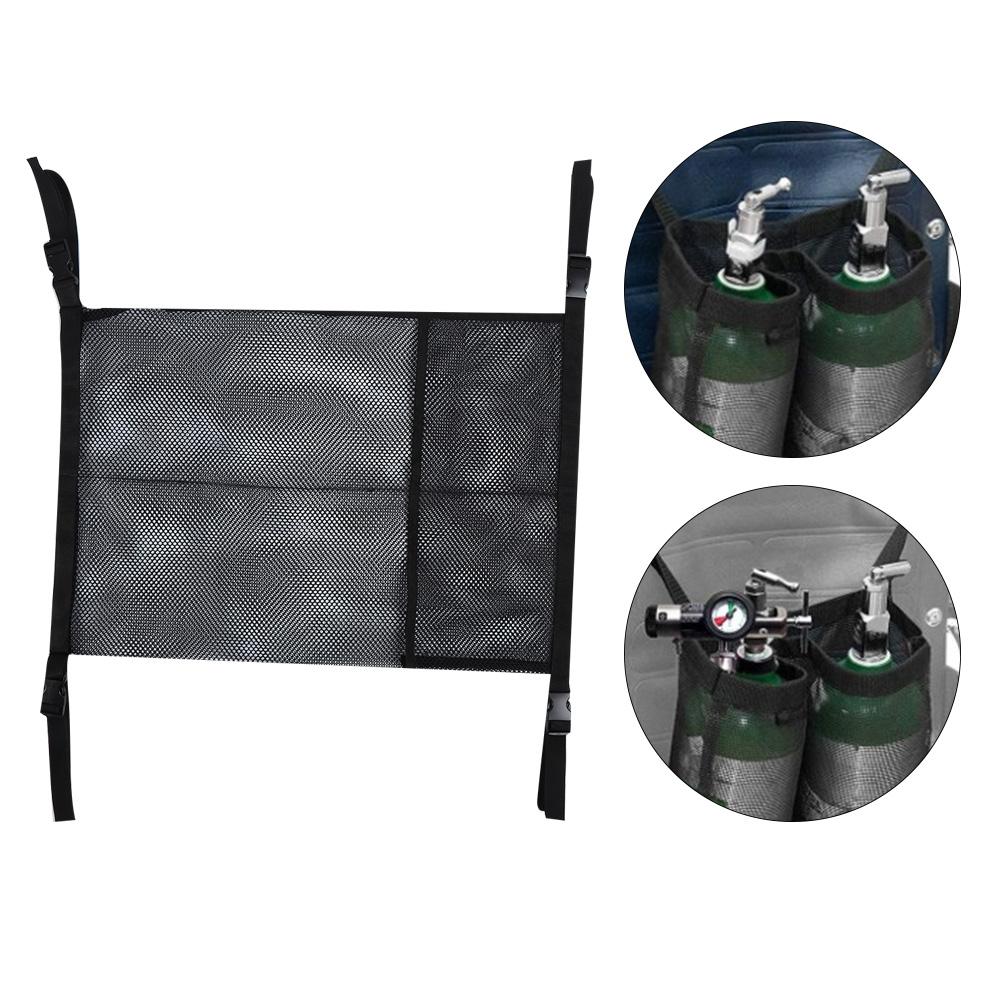 Portable Double Oxygen Cylinder Tank Bag Wheel Chair Hanging Nylon Mesh Bag