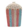 Popcorn White Clear/Red Evening Clutch Bag Wedding Purse Handmade Dazzling Women Shoulder Chain Handbags Party Cocktail Clutches