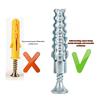 Serrated Self Tapping Screw Thorny Drilling Plugs New Wall Anchors  Concrete Wall