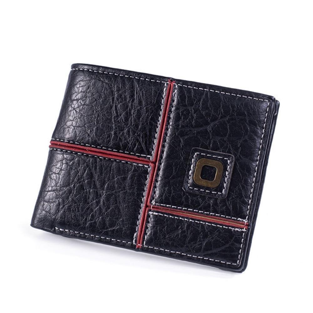 Classic Men's Short Wallet Business Coin Pocket Fashion Male Bifold Wallets  Cash