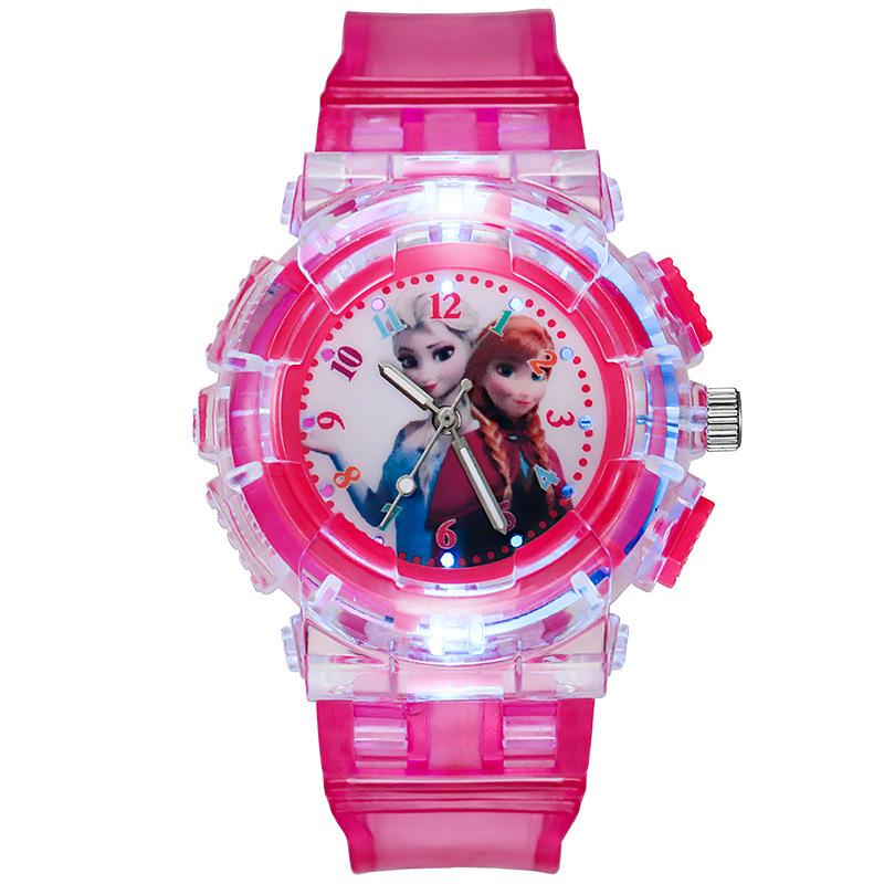 Student Children'S Watch Women'S Plastic Frozen Luminous Glowing Bracelet Niche