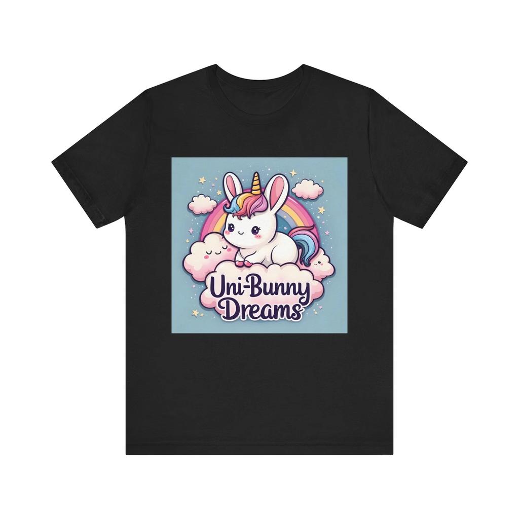 Kawaii Uni-Bunny Dreams Rainbow Unicorn Cloud Art T-Shirt