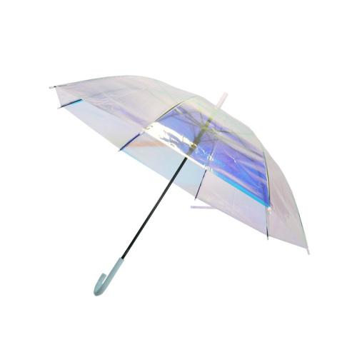 Creative Color Changing Umbrella Transparent PVC Long Handle Umbrella Windproof Colorful Girls Umbrellas Guarda Chuva Gift SY323