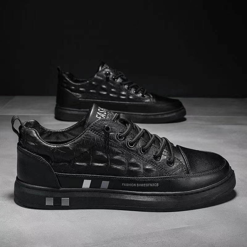 

Мужская осенняя повседневная обувь кожаная поверхность дышащая кеды студенческие на шнуровке модный тренд мужская обувь белая обувь 44