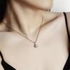 Elegant Moissanite Pendant Necklace With Thick White Gold Plating Hexagonal Crown Design Box Chain 21-50cm Adjustable Length