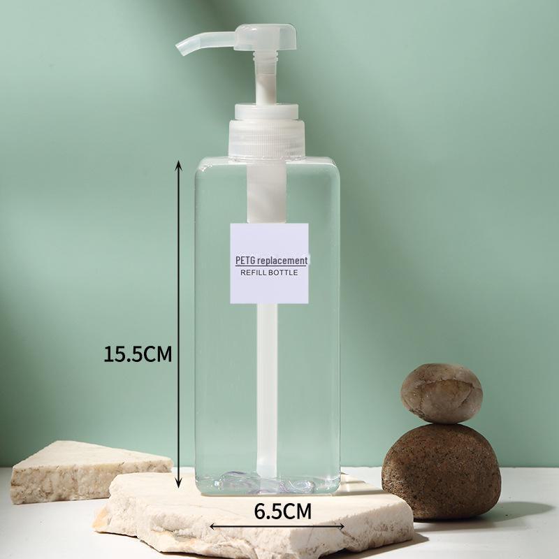 Tragbares Reiseflaschenset für Toilettenartikel - Druckspender mit großer Kapazität für Seife, Shampoo und Lotion