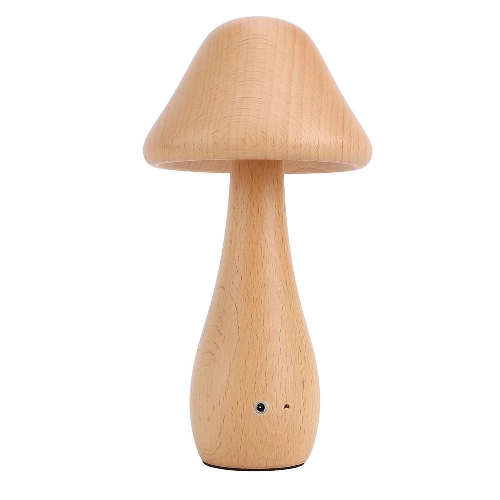 Wooden Mushroom Lamp 3000K 4000K 6000K Stepless Dimmable Touch Control 150 Degree Rotatable