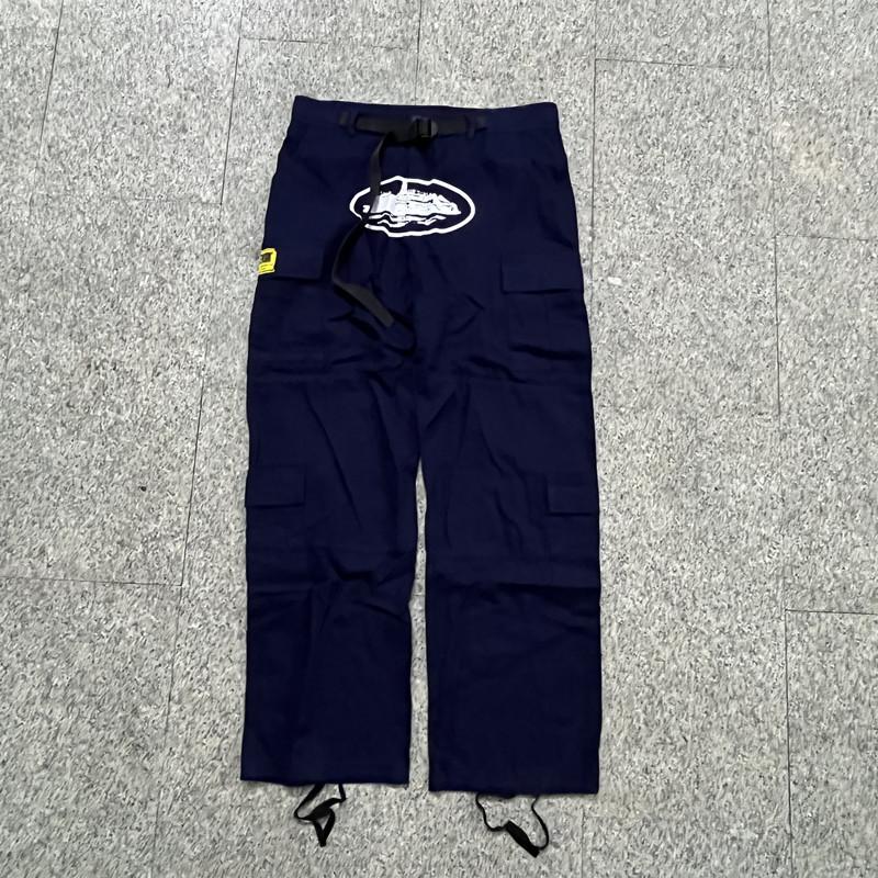 24S marca di tendenza europea e americana transfrontaliera Alcatraz salopette casual elastiche multitasche uomo e donna coppie pantaloni high street