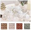 9pcs Transparent Painted Christmas Balls Ornament PET Christmas Tree Pendant  Home Xmas Decor