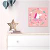 Les Trésors De Lily [Q6712] - Designer Canvas 'Licorne My Unicorn' Pink (Princess Unicorn) - 30x30 Cm