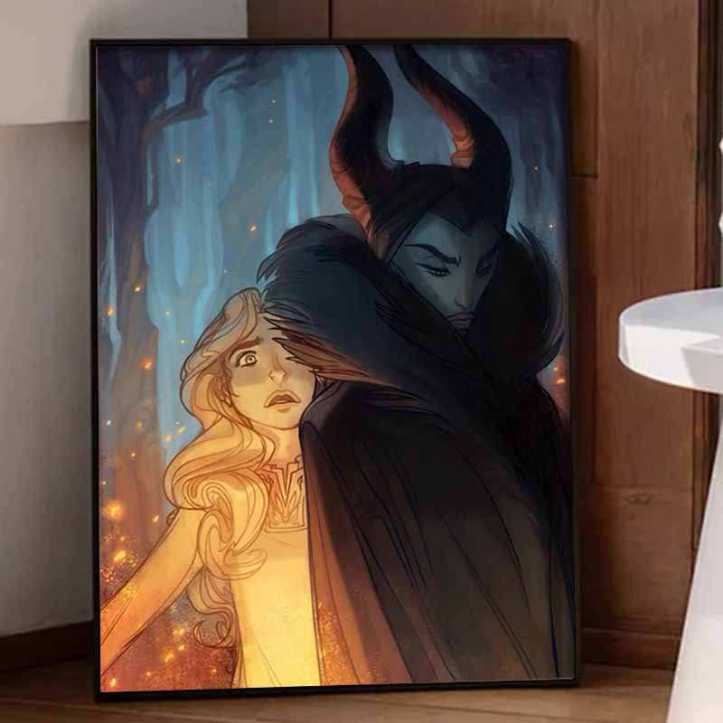 Disney Diamond Painting Kit Maleficent Aurora 5D Diamond Art Home Decor Creative Handmade Gift